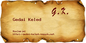 Gedai Keled névjegykártya